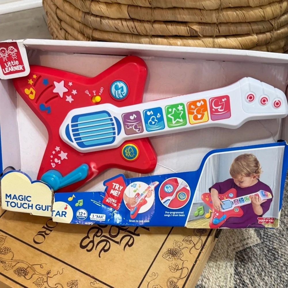 New Magic Touch Guitar, Infant Toddler Light Up Music Toy with Volume Control